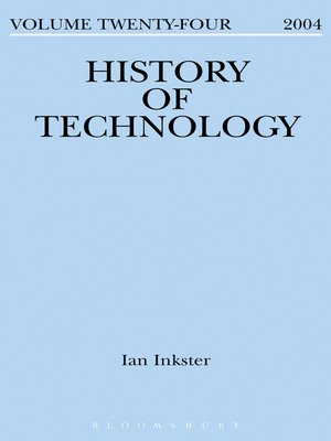cover image of History of Technology Volume 24